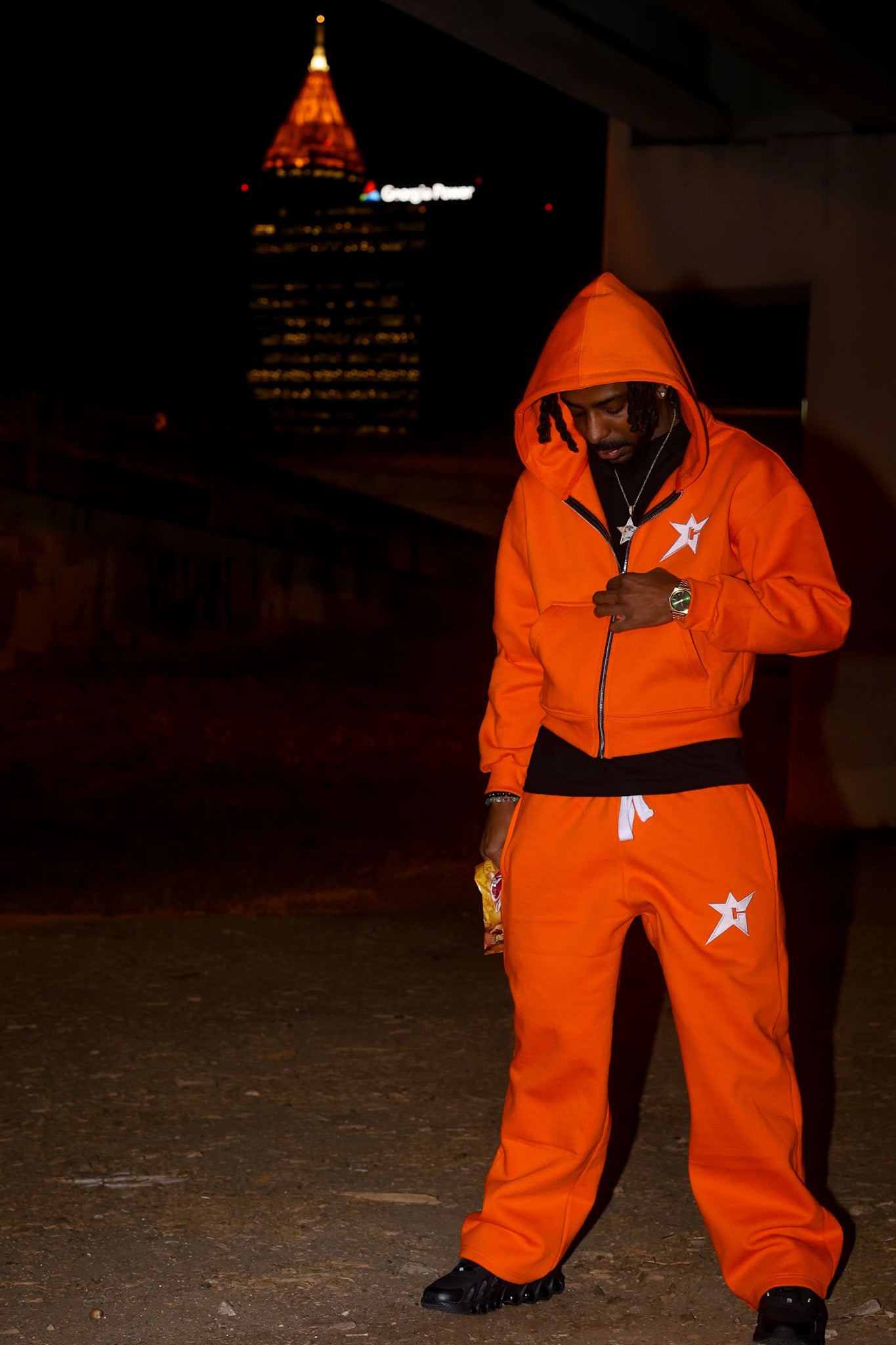 Tangerine Wide Fit Joggers