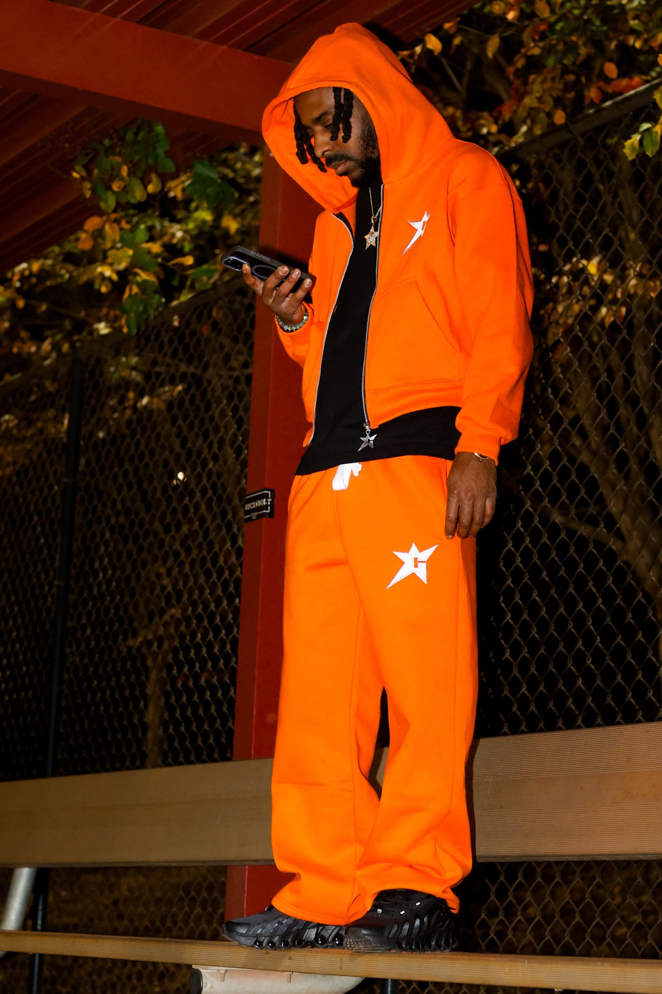 Tangerine Wide Fit Joggers
