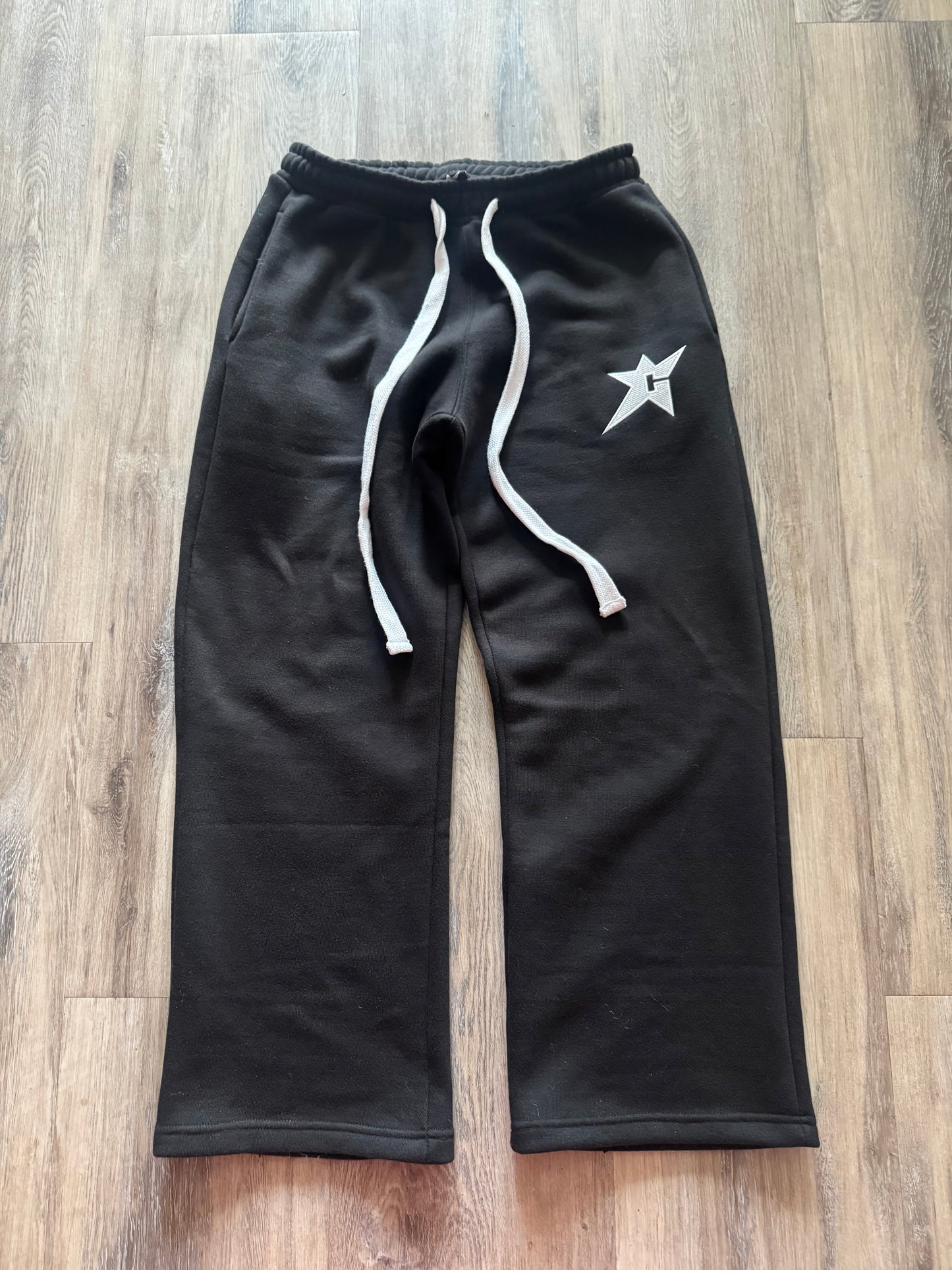 Midnight Black Wide Fit Joggers